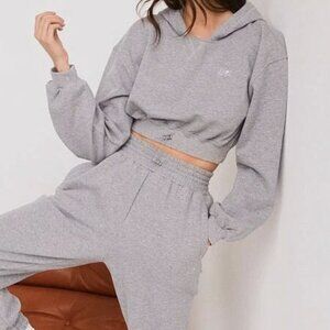 For Love & Lemons Sweatshirt crop hoodie womens Gray (xsmall)